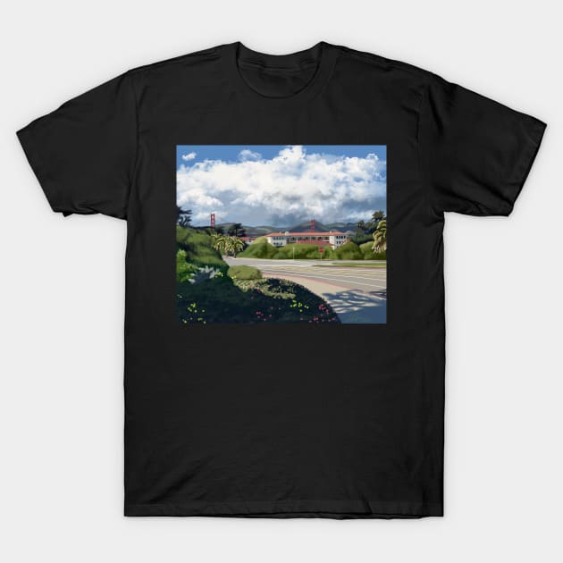 Presidio Summertime Landscape T-Shirt by ziafrazier